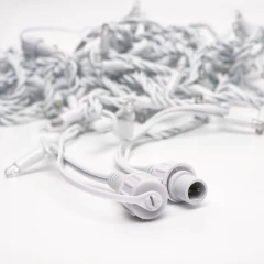 Гирлянда Нить, 220 В, 10 м, белый провод, каучук (резина), белый, с мерцанием