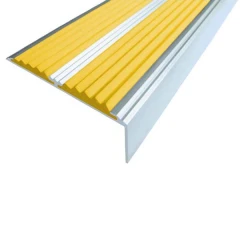 Противоскользящий алюминиевый угол-порог с двумя вставками 70 мм/5,5 мм/22,5 мм 2,7 м