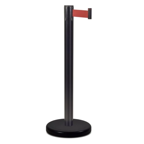 Стойка ограждения с лентой 3 м BSLN-326333 BLACK однотонная лента