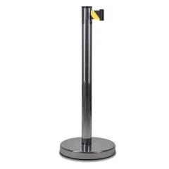 Стойка ограждения с лентой 5 м BSLN-327635 CHROMEred/white или yellow/black