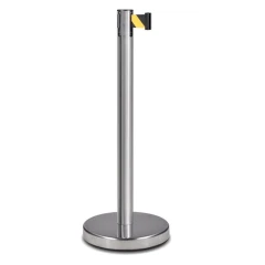 Стойка ограждения c лентой 3 м материал AISI304 PSLN-226323 red/white или yellow/black