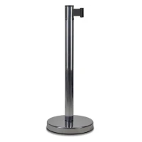 Стойка ограждения с лентой 2 м BSLN-326332 CHROME однотонная лента