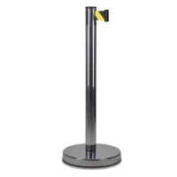 Стойка ограждения с лентой 2 м BSLN-326332 CHROME red/white или yellow/black