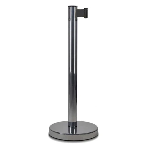 Стойка ограждения с лентой 5 м BSLN-327635 CHROME однотонная лента