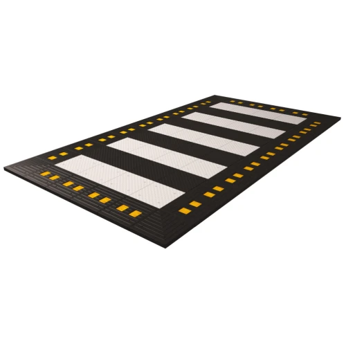 Приподнятый пешеходный переход ПИН жёлтый, средний элемент, 500х500х50 мм, композит