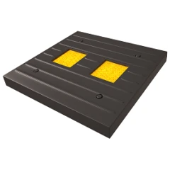 Приподнятый пешеходный переход ПИН (заезд) чёрный, 500х500х5-50 мм, композит