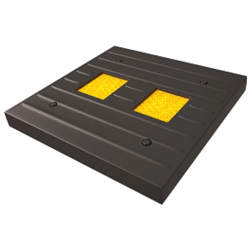 Приподнятый пешеходный переход ПИН (заезд) чёрный, 500х500х5-50 мм, композит