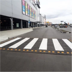 Приподнятый пешеходный переход ПИН (заезд) чёрный, 500х500х5-50 мм, композит