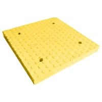 Приподнятый пешеходный переход ПИН жёлтый, средний элемент, 500х500х58 мм, композит