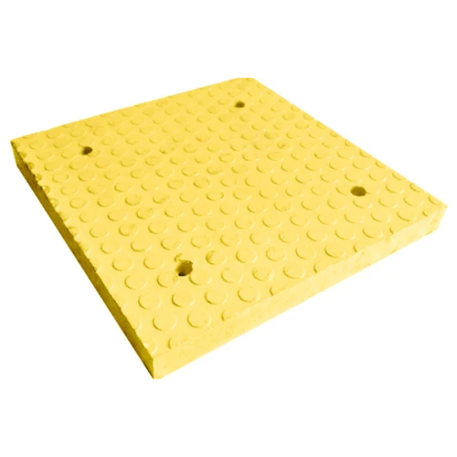 Приподнятый пешеходный переход ПИН жёлтый, средний элемент, 500х500х58 мм, композит