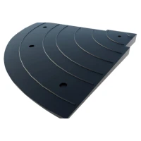 Приподнятый пешеходный переход ПИН (угловой элемент) чёрный, 450х450х5-58 мм, композит