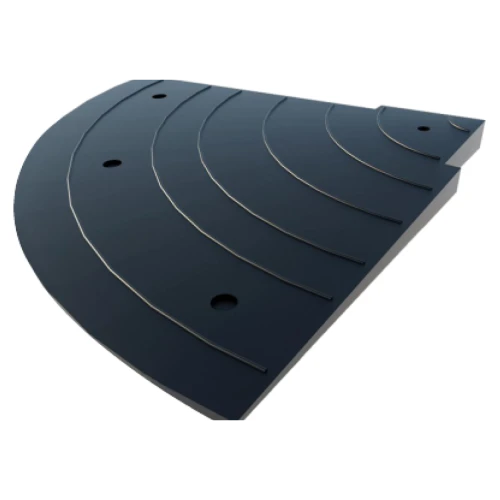 Приподнятый пешеходный переход ПИН (угловой элемент) чёрный, 450х450х5-58 мм, композит