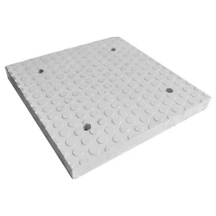 Приподнятый пешеходный переход ПИН белый, средний элемент, 500х500х50 мм, композит