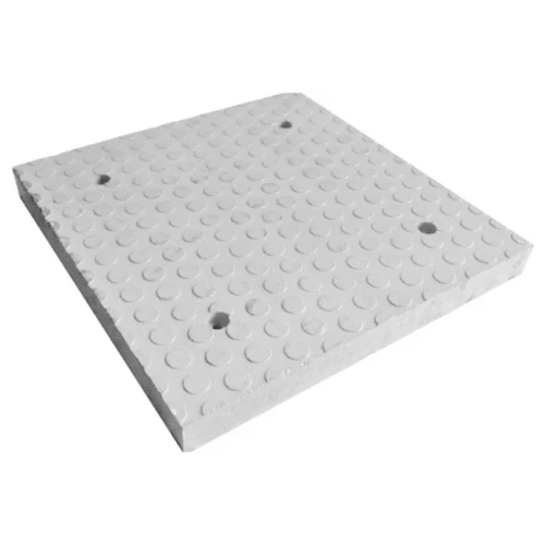 Приподнятый пешеходный переход ПИН белый, средний элемент, 500х500х58 мм, композит