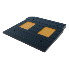 Приподнятый пешеходный переход ПИН (заезд) чёрный, 500х450х5-58 мм, композит