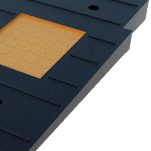 Приподнятый пешеходный переход ПИН (заезд) чёрный, 500х450х5-58 мм, композит