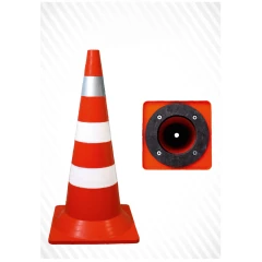 Конус сигнальный с утяжелителем 750 КС-3.4 (светоотражающая+белая полоса)