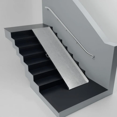 Пандус откидной алюминиевый цельнолистовой