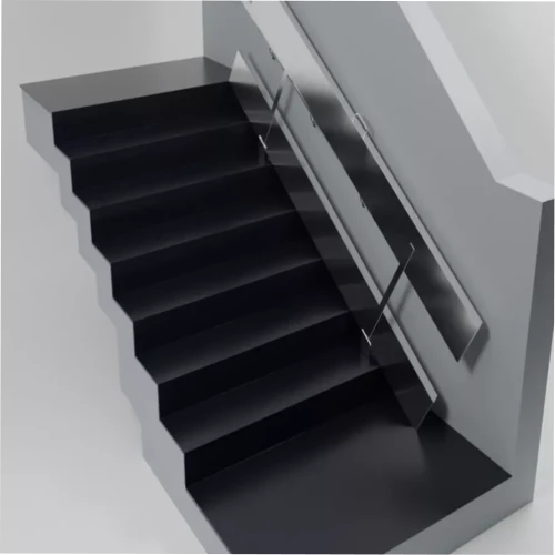 Пандус откидной оцинкованный СТАНДАРТ 3 м