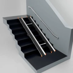 Пандус откидной алюминиевый ЭКСТРА Антислип 3,5 м