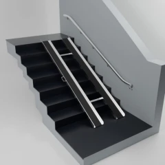 Пандус откидной оцинкованный СТАНДАРТ Антислип 3,5 м