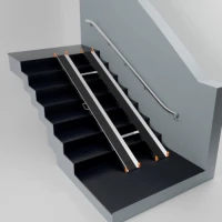 Пандус откидной алюминиевый ЭКСТРА Антислип 2,5 м