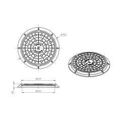 Люк чугунный легкий А15 ГОСТ 3634-99 (К, В, Д, ТС, ТСОД)