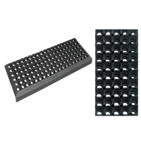 Накладка на ступень резиновая ячеистая 750х250х13 мм с кантом, с бортиком