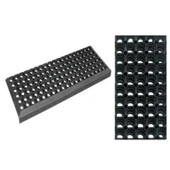 Накладка на ступень резиновая ячеистая 750х250х13 мм с кантом, с бортиком