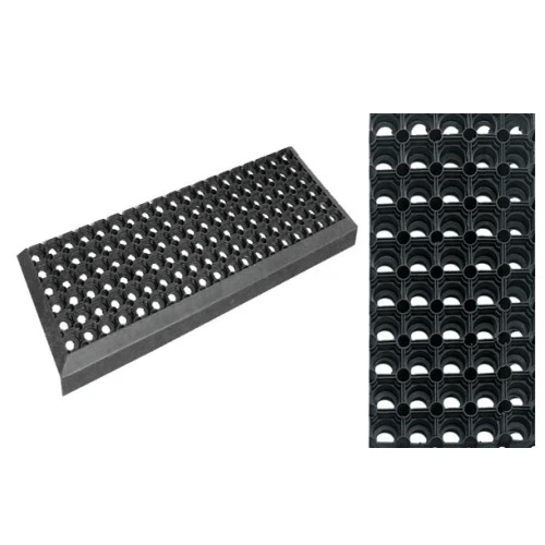 Накладка на ступень резиновая ячеистая 750х250х13 мм с кантом, с бортиком