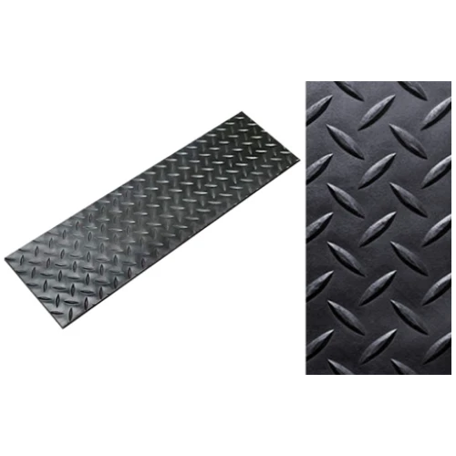 Накладка на ступень резиновая 1000х250х3 мм без окантовки без бортика самоклеящаяся