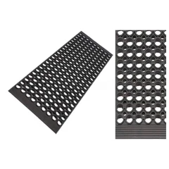 Накладка на ступень резиновая ячеистая 1500х300х13 мм с кантом по двум сторонам, без бортика