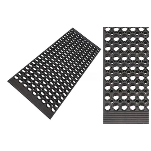 Накладка на ступень резиновая ячеистая 1500х300х13 мм с кантом по двум сторонам, без бортика