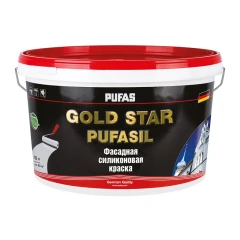 Краска фасадная Pufas Gold Star Pufasil основа А морозостойкая 10 л