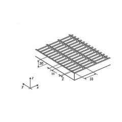 Прессованный решетчатый настил Р 33х11/30х2 Х\К Сталь ОЦ  500/1000 мм  (А-обр.)