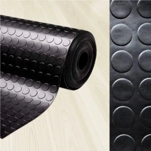 Рулонное резиновое покрытие 3-3,5 мм, 1,5х10 м, Пятачок, чёрный