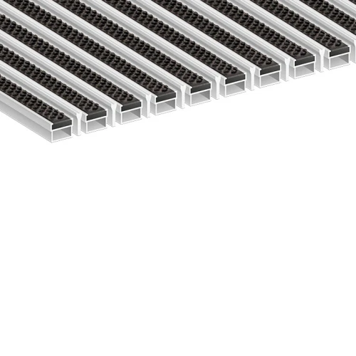 Алюминиевая грязезащитная решетка СТАНДАРТ щетка+скребок