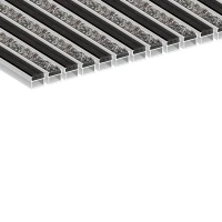 Алюминиевая грязезащитная решетка СТАНДАРТ резина+ворс