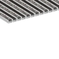 Алюминиевая грязезащитная решетка СТАНДАРТ ворс+щетка