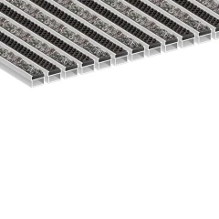 Алюминиевая грязезащитная решетка СТАНДАРТ ворс+щетка