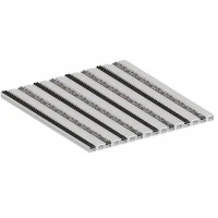 Алюминиевая грязезащитная решетка СТАНДАРТ ворс+щетка+широкий скребок