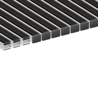 Алюминиевая грязезащитная решетка ПРЕМИУМ резина