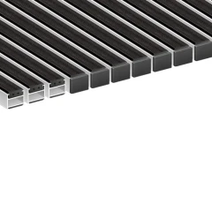 Алюминиевая грязезащитная решетка ПРЕМИУМ резина