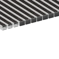 Алюминиевая грязезащитная решетка ПРЕМИУМ щетка