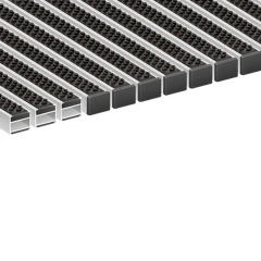 Алюминиевая грязезащитная решетка ПРЕМИУМ щетка