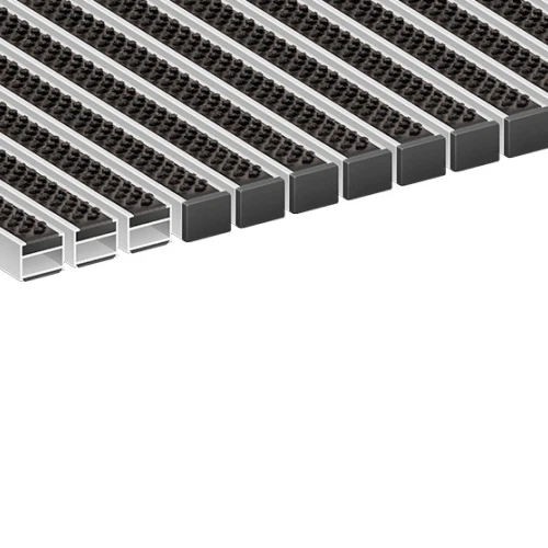 Алюминиевая грязезащитная решетка ПРЕМИУМ щетка