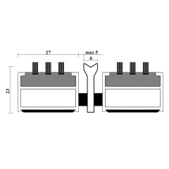 Алюминиевая грязезащитная решетка ПРЕМИУМ щетка+скребок