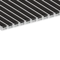 Алюминиевая грязезащитная решетка СТРОНГ резина