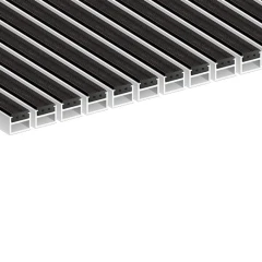 Алюминиевая грязезащитная решетка СТРОНГ резина