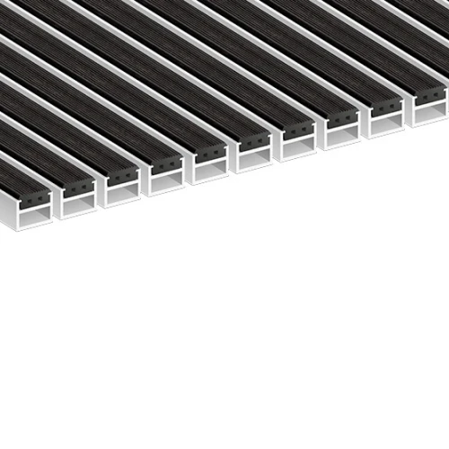 Алюминиевая грязезащитная решетка СТРОНГ резина